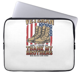 Capa Para Notebook Camisa Militar Vintage Veterano Agradeça Meus Irmã