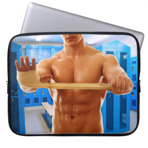 Capa Para Notebook camisa muscular do SlipperyJoe's homem sem camisa