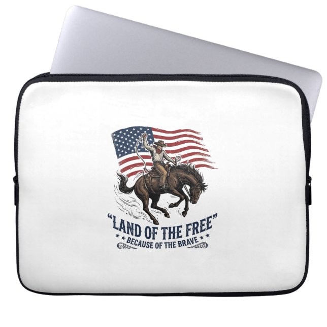 Capa Para Notebook Camisa Patriota Cowboy Terra Da Liberdade Ocidenta (Frente)