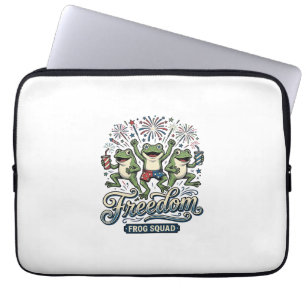 Capa Para Notebook Camisa Patriótica Vintage Esquadrão do Sapo da Lib