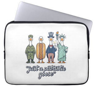 Capa Para Notebook Camisa Vetorial Vintage de Gansos Patrióticos em L