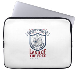 Capa Para Notebook Camisa Vintage Águia Escudo Americano Patriótico D