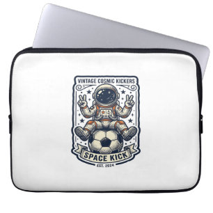 Capa Para Notebook Camisa Vintage Astronauta Futebol Sinal de Paz Des