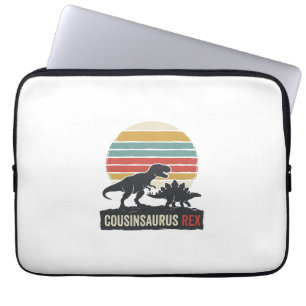 Capa Para Notebook Camisa Vintage de Dinossauro Engraçado Cousinsauru