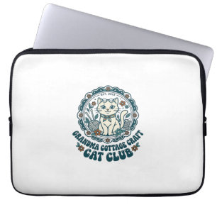 Capa Para Notebook Camiseta Arte Avó Casa Artesanal Gato Amante - Gr