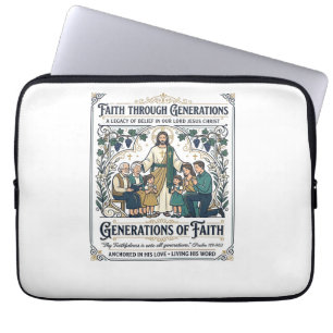 Capa Para Notebook Camiseta Árvore Genealógica de Jesus Fé Desenho