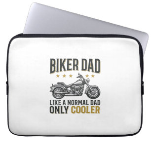 Capa Para Notebook Camiseta Citação Motocicleta Vintage Pai Ciclista_