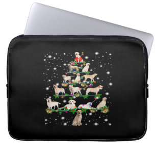 Capa Para Notebook Camiseta Clássica de Natal com Labrador Retriever