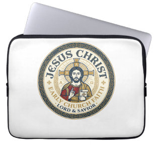 Capa Para Notebook Camiseta Cristã Antiga Pais do Deserto Jesus Ins