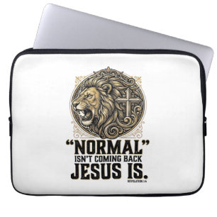 Capa Para Notebook Camiseta Cristã Cruz do Leão Jesus Está Voltando