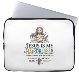 Capa Para Notebook Camiseta de Cabeleireiro Salão de Beleza Jesus Ins