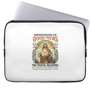 Capa Para Notebook Camiseta de Entrega de Trabalhador Postal de Jesus