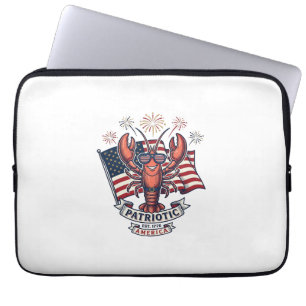 Capa Para Notebook Camiseta de gravura vintage da bandeira do lagosti