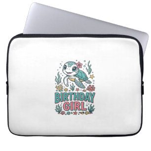Capa Para Notebook Camiseta de Gravura Vintage de Tartaruga Marinha d