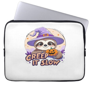 Capa Para Notebook Camiseta de Halloween de Preguiça Fofa � Divertido