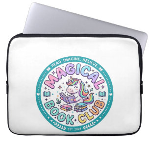 Capa Para Notebook Camiseta Divertida Clube do Livro Mágico Unicórnio