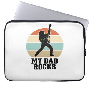 Capa Para Notebook Camiseta do pôr do sol da guitarra vintage do meu 