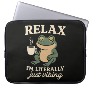Capa Para Notebook Camiseta engraçada de sapo retrô com estilo aesthe