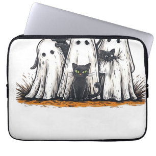 Capa Para Notebook Camiseta essencial engraçada de gato preto e fanta