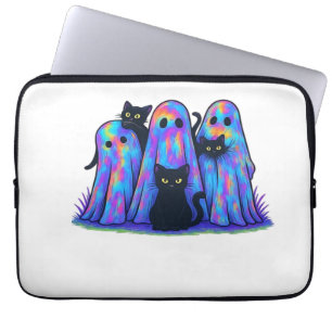 Capa Para Notebook Camiseta essencial engraçada de gato preto e fanta