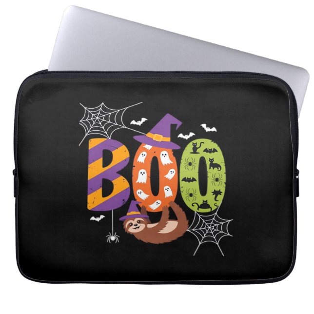 Capa Para Notebook Camiseta Essencial Preguiçosa do Halloween Sloth B (Frente)