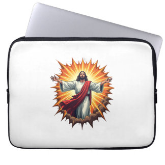 Capa Para Notebook Camiseta Jesus Vitória Explosão Estampa Vintage