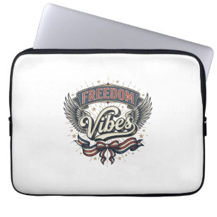 Capa Para Notebook Camiseta Patriótica Vintage Vibes de Liberdade_1