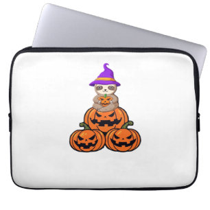 Capa Para Notebook Camiseta Premium de Preguiça de Halloween