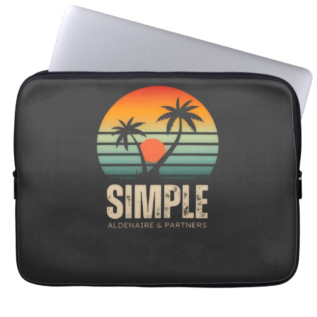 Capa Para Notebook Camiseta Simple Sunset - Design de vibrações tropi (Frente)