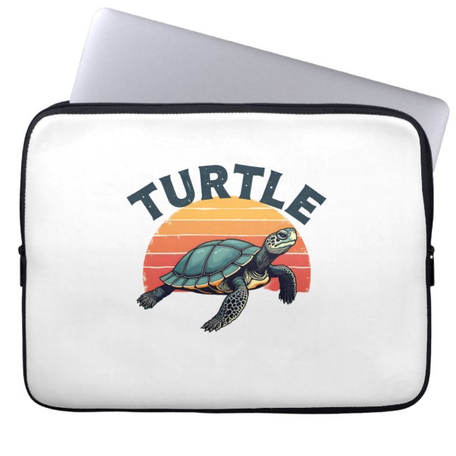 Capa Para Notebook Camiseta Tartaruga Retro (Frente)