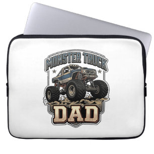 Capa Para Notebook Camiseta Vetorial Vintage de Pai de Caminhão Monst
