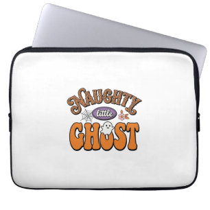 Capa Para Notebook Camiseta Vintage de Halloween de Fantasminha Trave