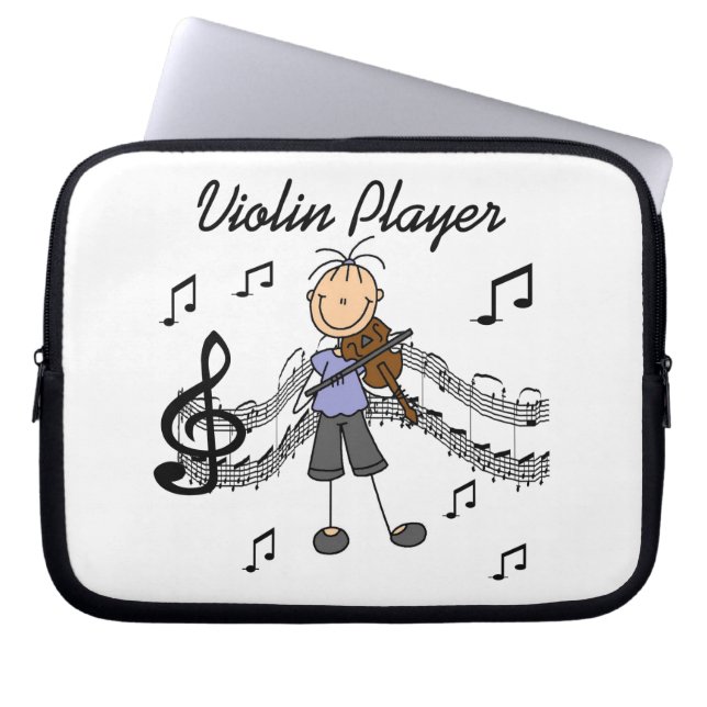 Capa Para Notebook Camisetas e Presentes da Garota Figurinha Tocando  (Frente)