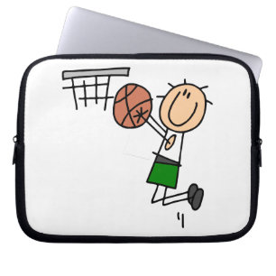 Capa Para Notebook Camisetas e Presentes Verdes de Arremesso de Basqu