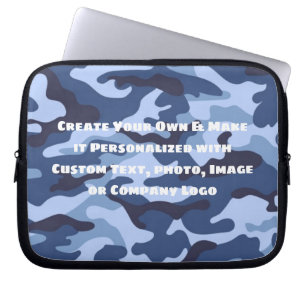 Capa Para Notebook Camo Azul Personalizado e Negro Personalizado