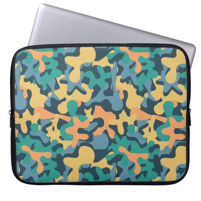 Capa Para Notebook Camo de assinatura arco-íris sem som (Frente)