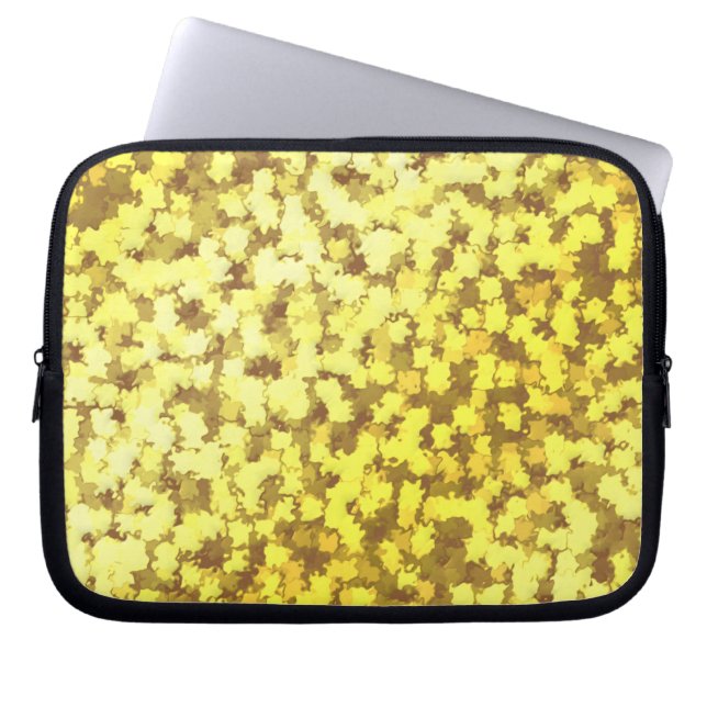Capa Para Notebook Camo Folha Dourada de 24 k (Frente)