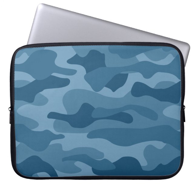 Capa Para Notebook Camo Monocolor Azul (Frente)