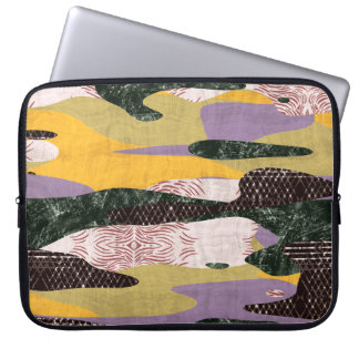 Capa Para Notebook Camo Shapes: Montagem de Colagem Viva.