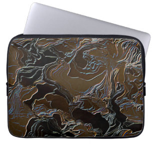 Capa Para Notebook Camouflage castanho metálico