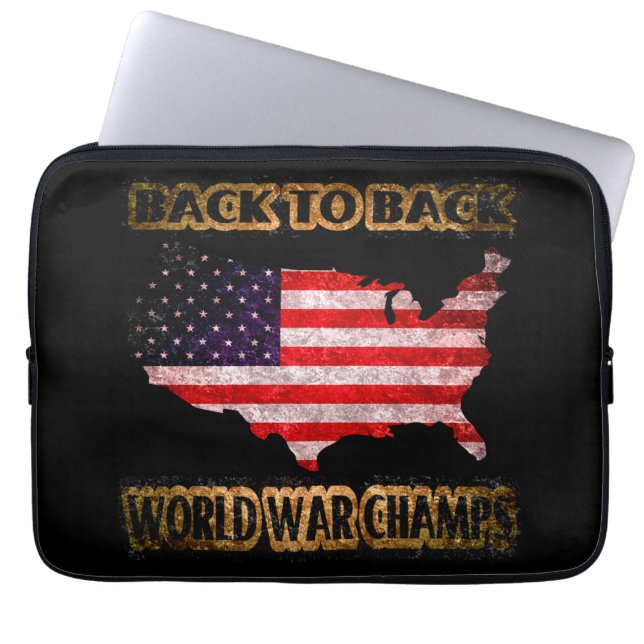 Capa Para Notebook Campeões Mundiais de Guerra Back to Back (Frente)