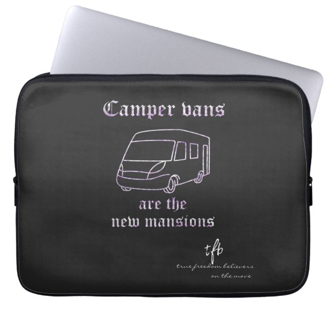 Capa Para Notebook Camper Vans New Mansions Purple Irid. (Frente)