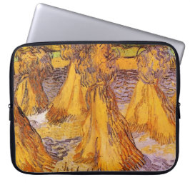 Capa Para Notebook Campo com pilhas de trigo, Vincent van Gogh.
