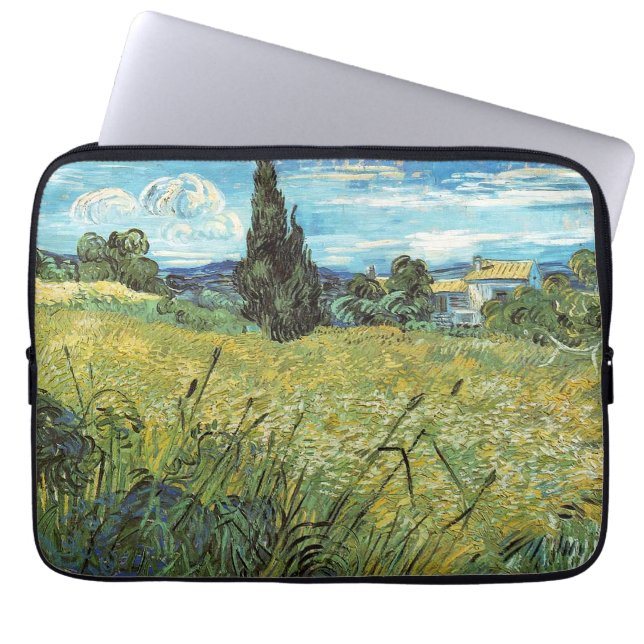 Capa Para Notebook Campo de trigo verde Vincent van Gogh (Frente)