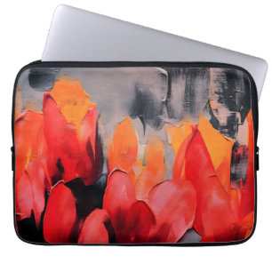 Capa Para Notebook Campo de Tulipas – Intensidade Floral Abstrata