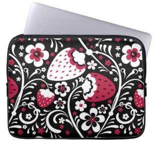 Capa Para Notebook Campos de Morango Botânico Bonito Khokhloma Padrão