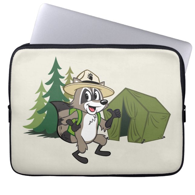 Capa Para Notebook Campout americano do rick | da guarda florestal (Frente)
