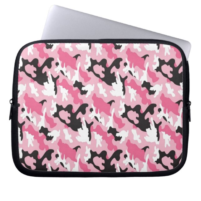 Capa Para Notebook Camuflagem cor-de-rosa (Frente)