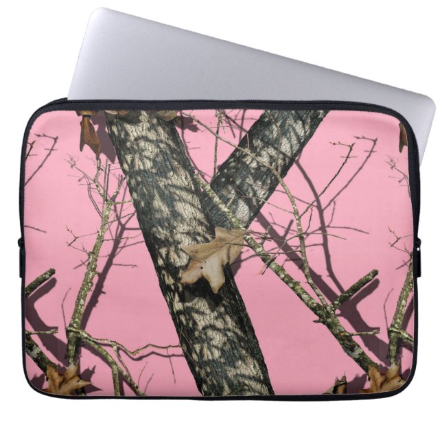 Capa Para Notebook Camuflagem cor-de-rosa (Frente)