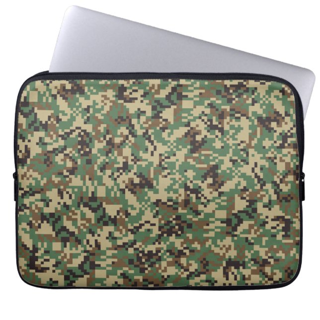 Capa Para Notebook Camuflagem de Digitas da floresta (Frente)